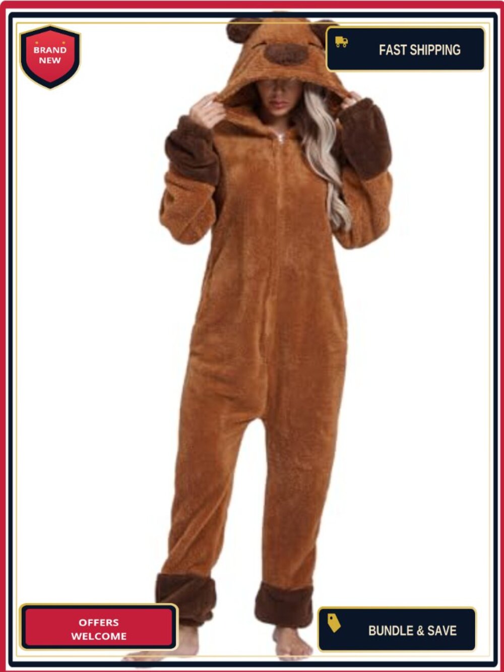 Adult Onesie Pajamas Animal One Piece Costume Halloween Cosplay Fleece